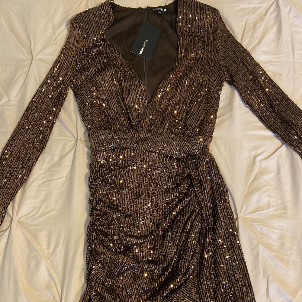Fashionnova center stage sequin mini dress